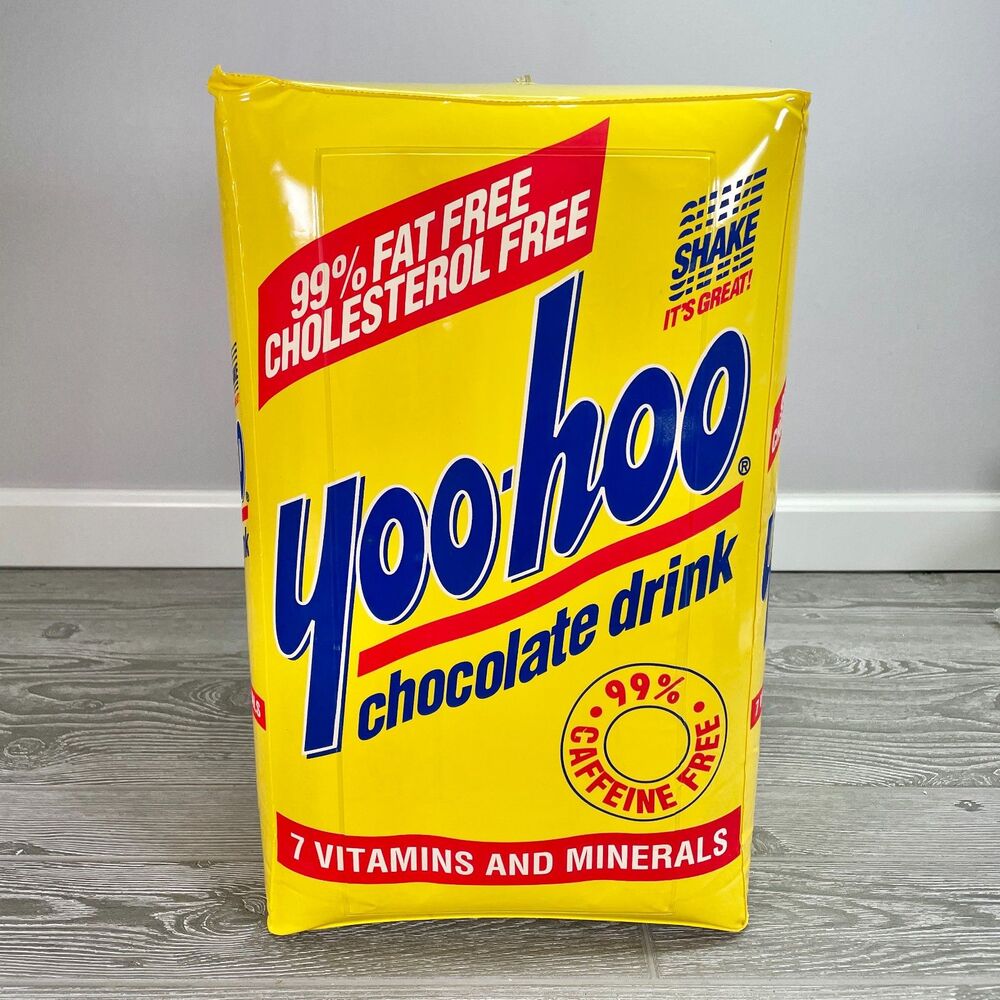 Vintage Yoohoo Inflatable Chocolate Drink Box Vinyl Advertising Promo Item - NEW